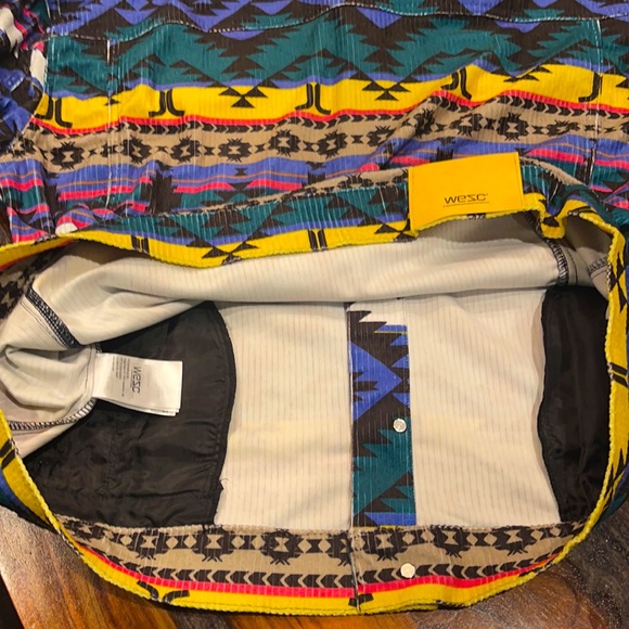 WESC Cord Trucker Blanket Print( Gorgeous Unisex Multi Color Jacket - Picture 9 of 12